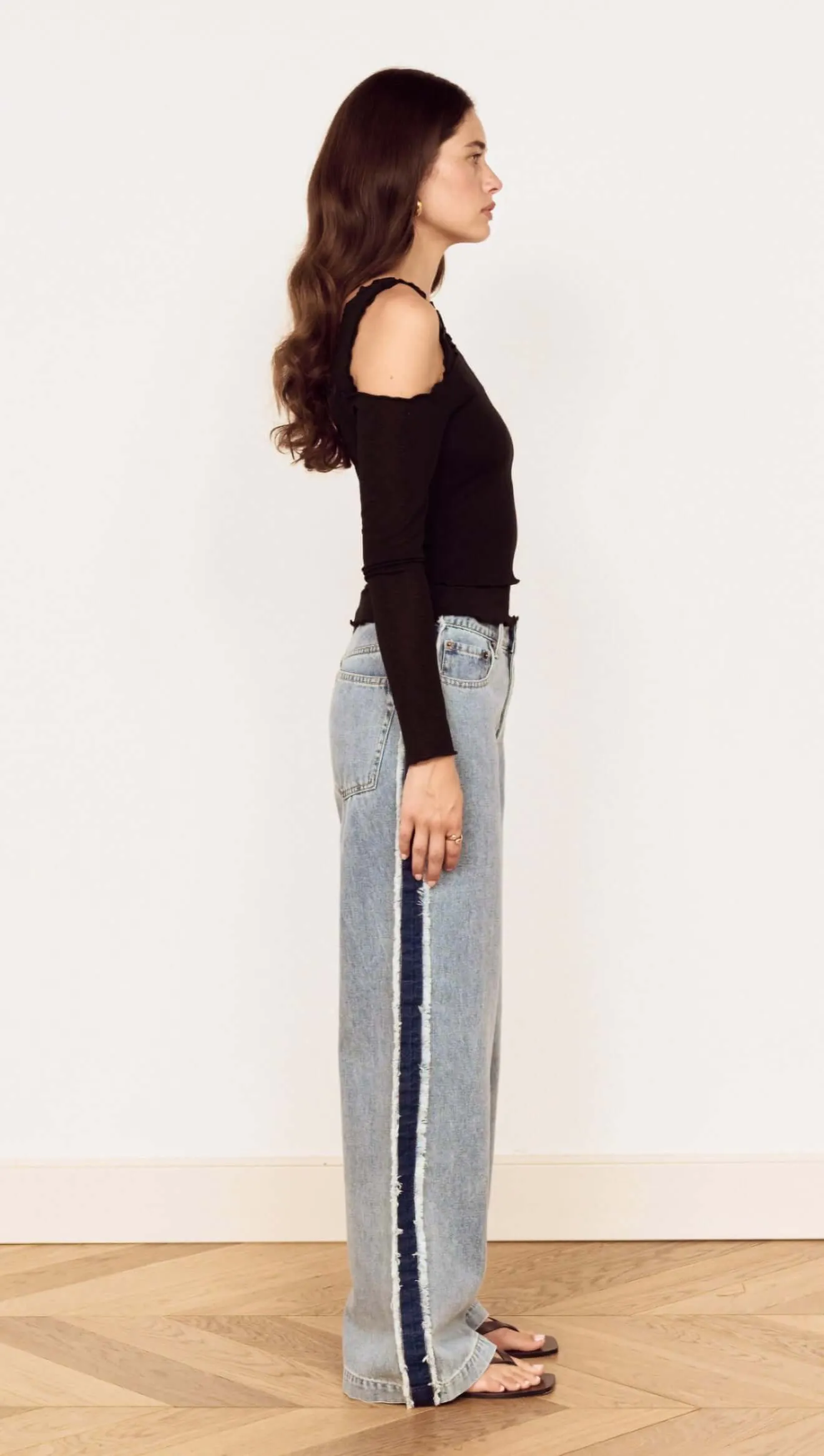 Black Asymmetric Layered Mesh Top sold by MINKPINK product image thumbnail 4