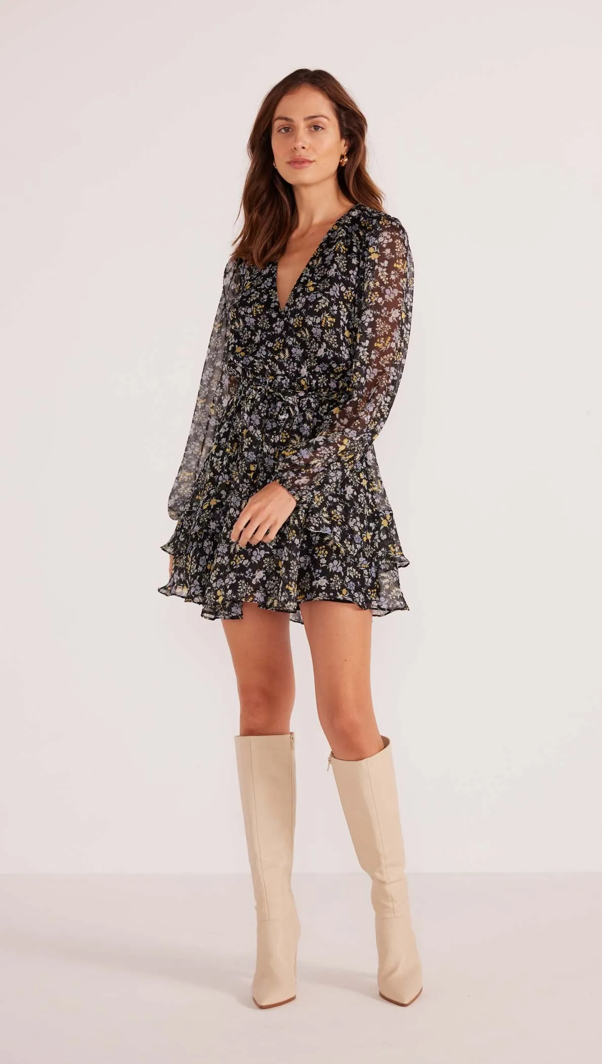 Taylee Long Sleeve Mini Dress - Extra 15% off sold by MINKPINK product image thumbnail 4