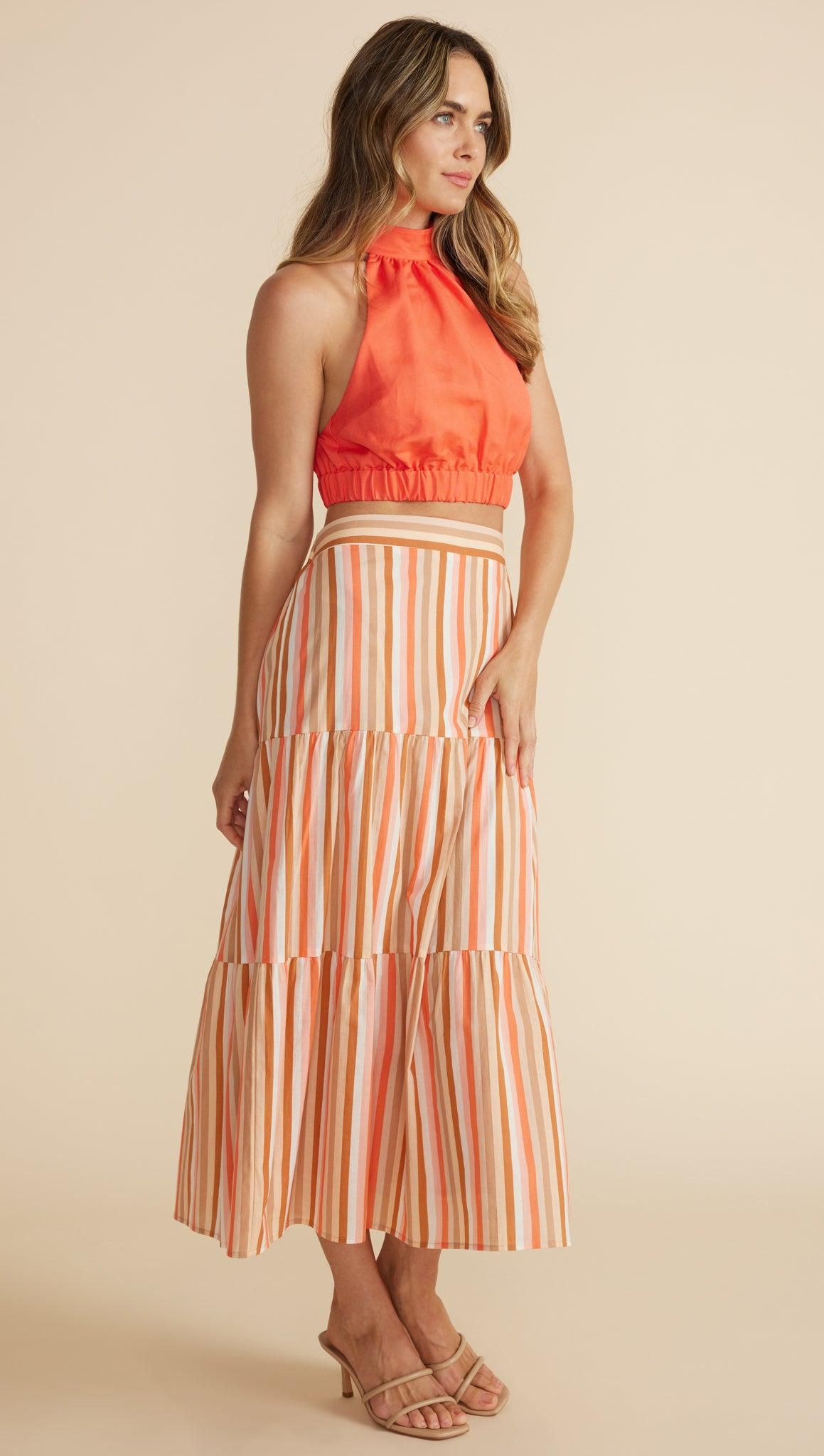 Edie Tiered Midi Skirt sold by MINKPINK product image thumbnail 3