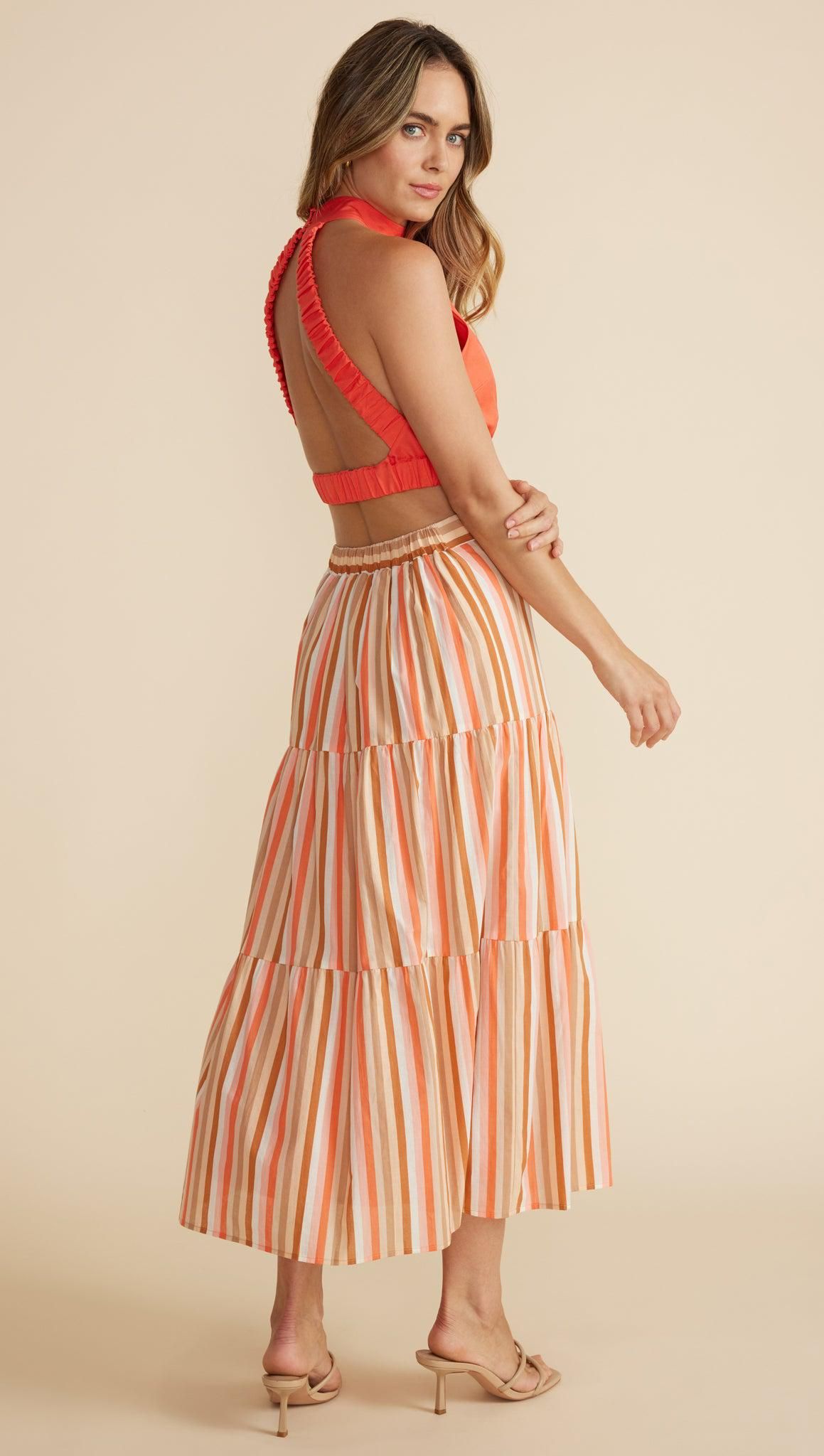 Edie Tiered Midi Skirt sold by MINKPINK product image thumbnail 4