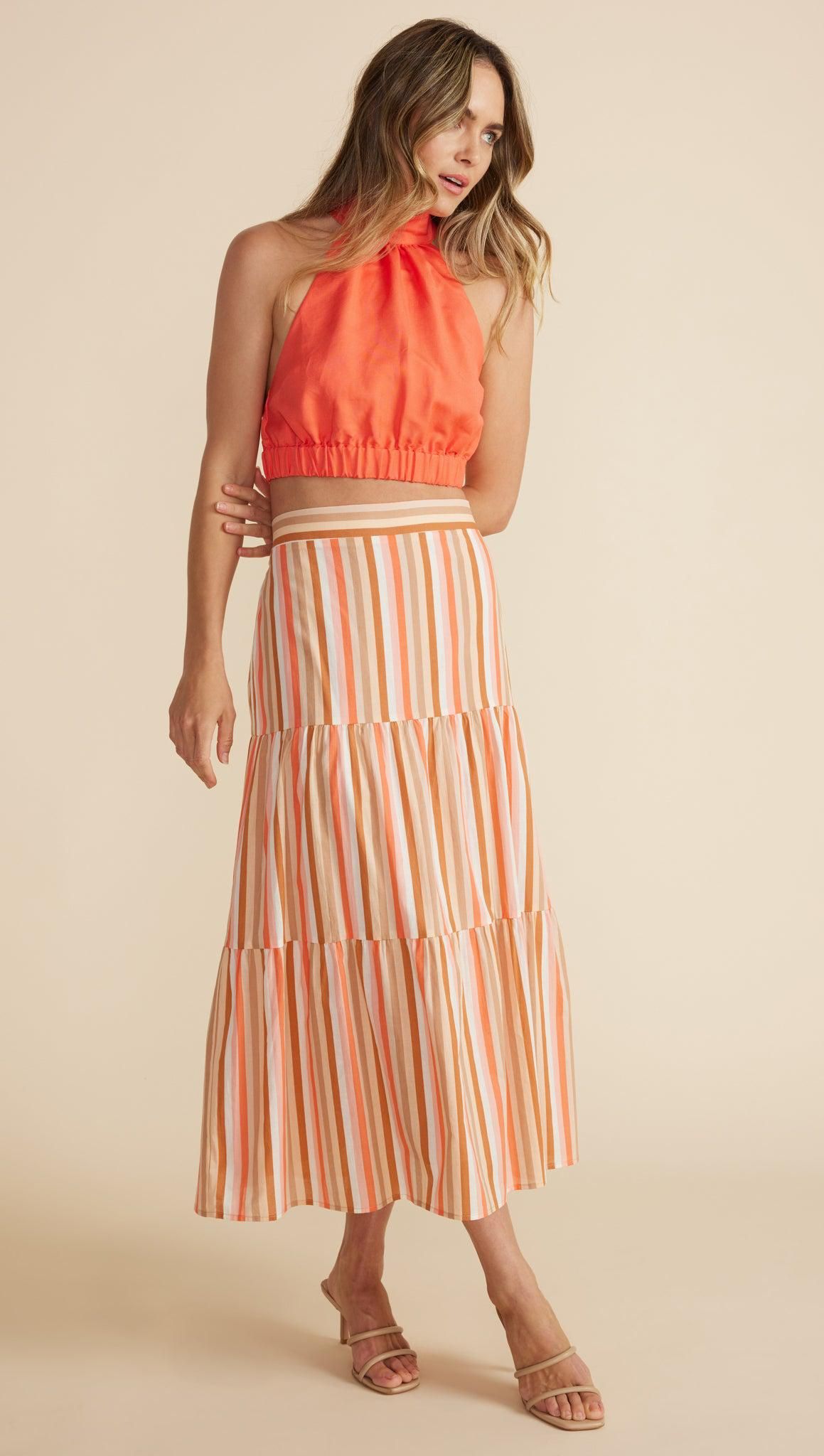 Edie Tiered Midi Skirt sold by MINKPINK product image thumbnail 2