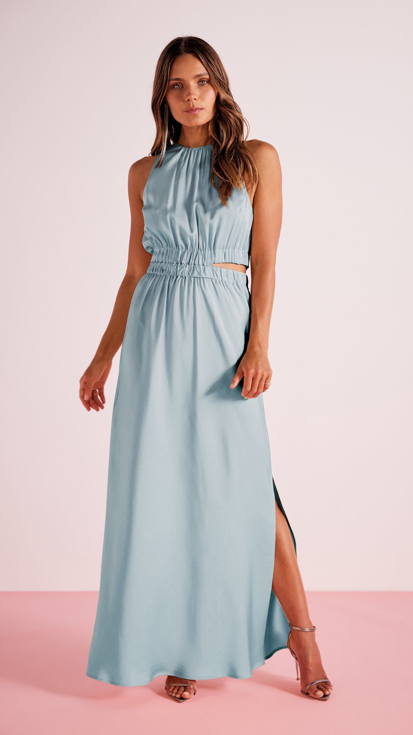 Finlay Satin Gown Blue sold by MINKPINK product image thumbnail 2