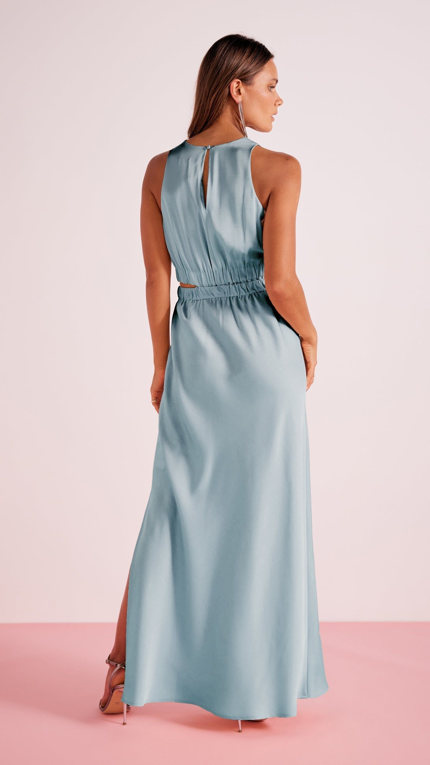 Finlay Satin Gown Blue sold by MINKPINK product image thumbnail 4