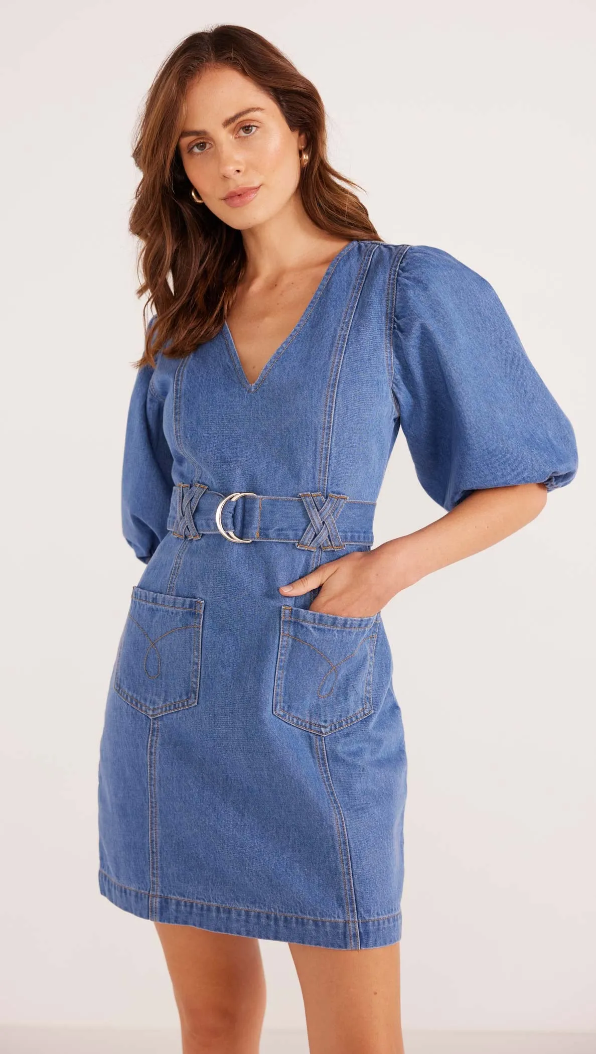 Peyton Denim Mini Dress - Extra 15% off sold by MINKPINK product image thumbnail 5