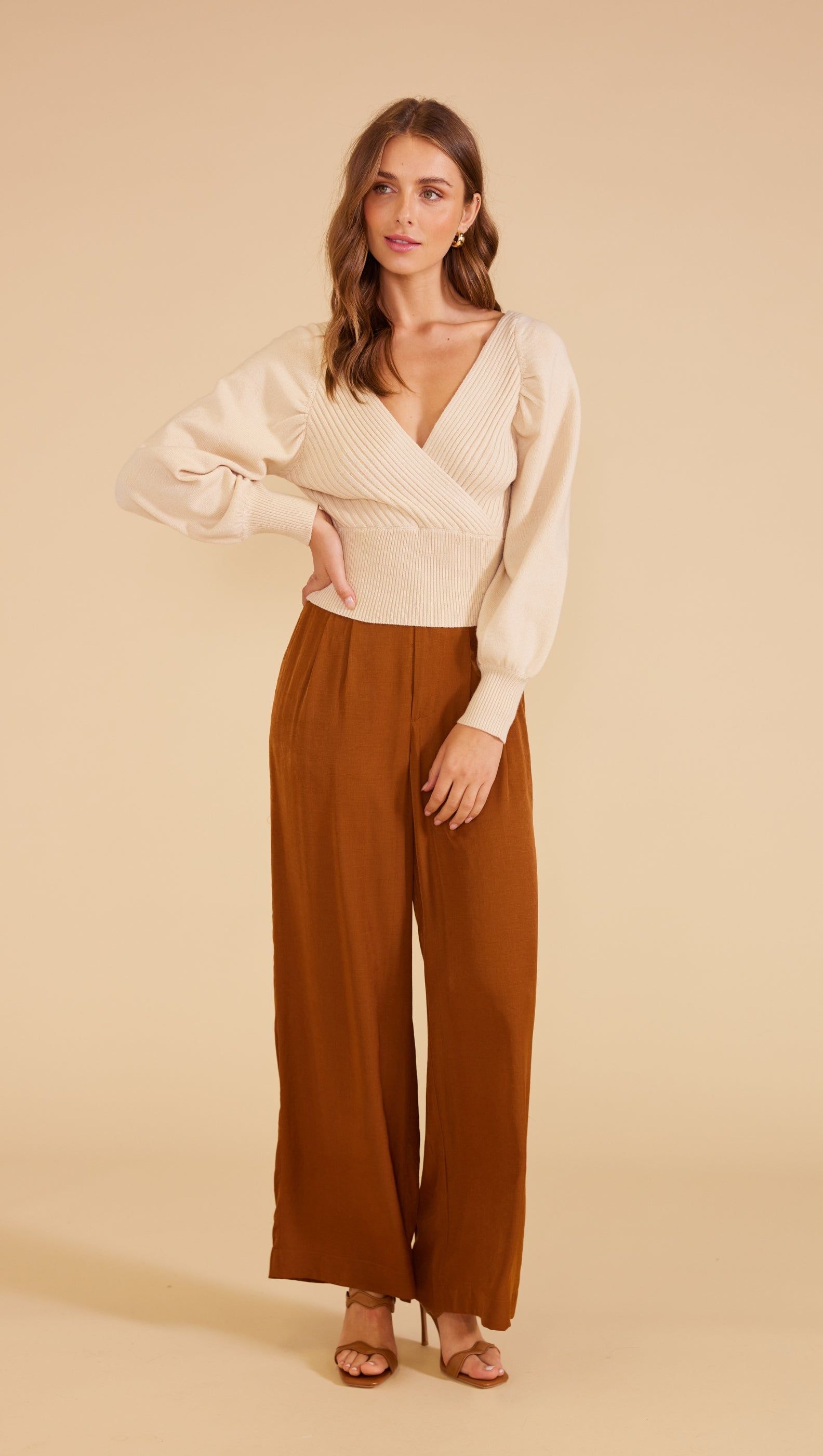 Maria Knit Top Cream sold by MINKPINK product image thumbnail 2