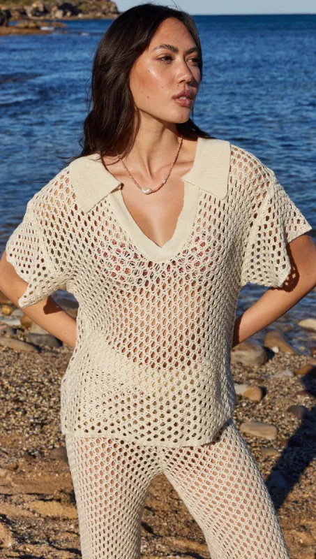 Balmy Crochet Knit Top - Final Sale sold by MINKPINK