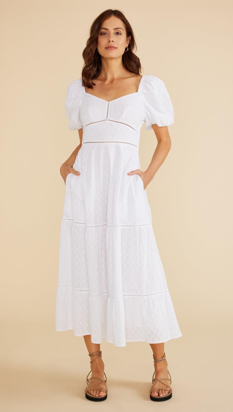 MAISIE EYELET MIDI DRESS sold by MINKPINK