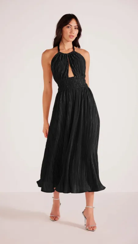 Gwen Plisse Halter Midi Dress - Final Sale made by MINKPINK