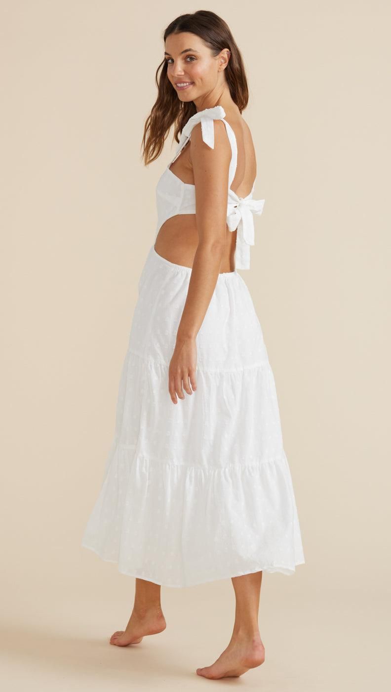 Whitewash Tie Midi Dress sold by MINKPINK product image thumbnail 3