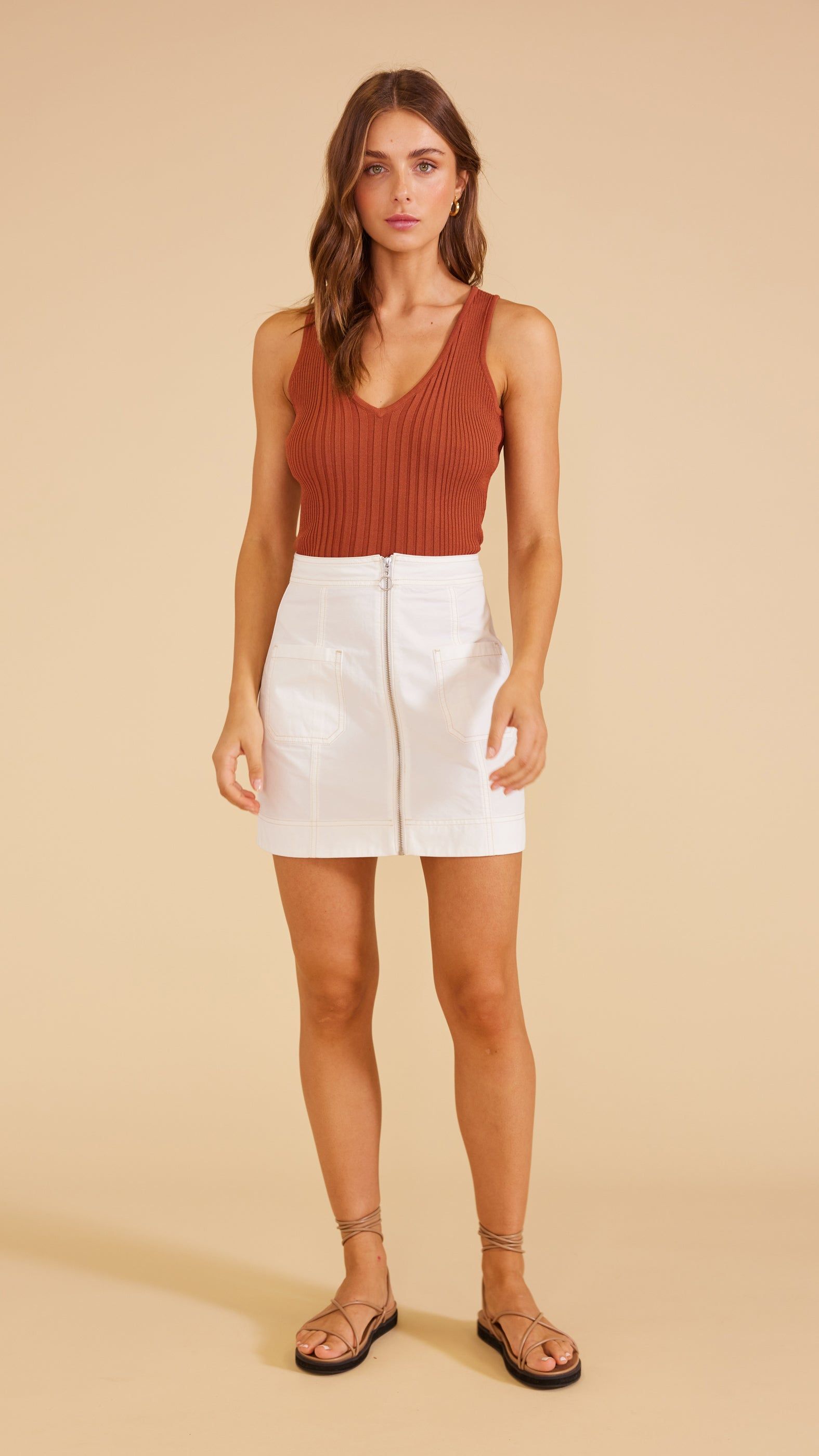 Gaia Knit Tank Tobacco sold by MINKPINK product image thumbnail 2