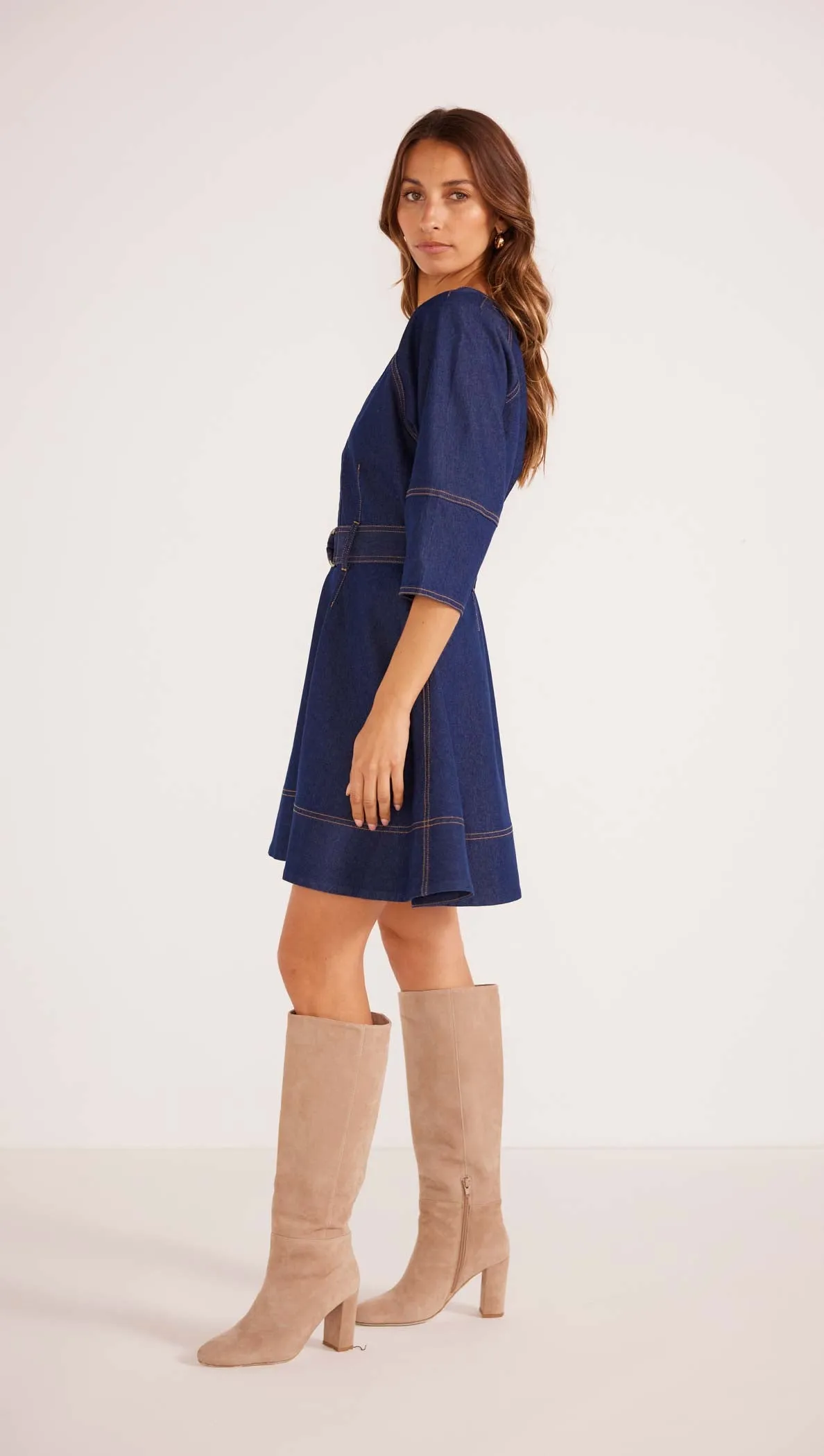 Kenzie Denim Mini Dress sold by MINKPINK product image thumbnail 5