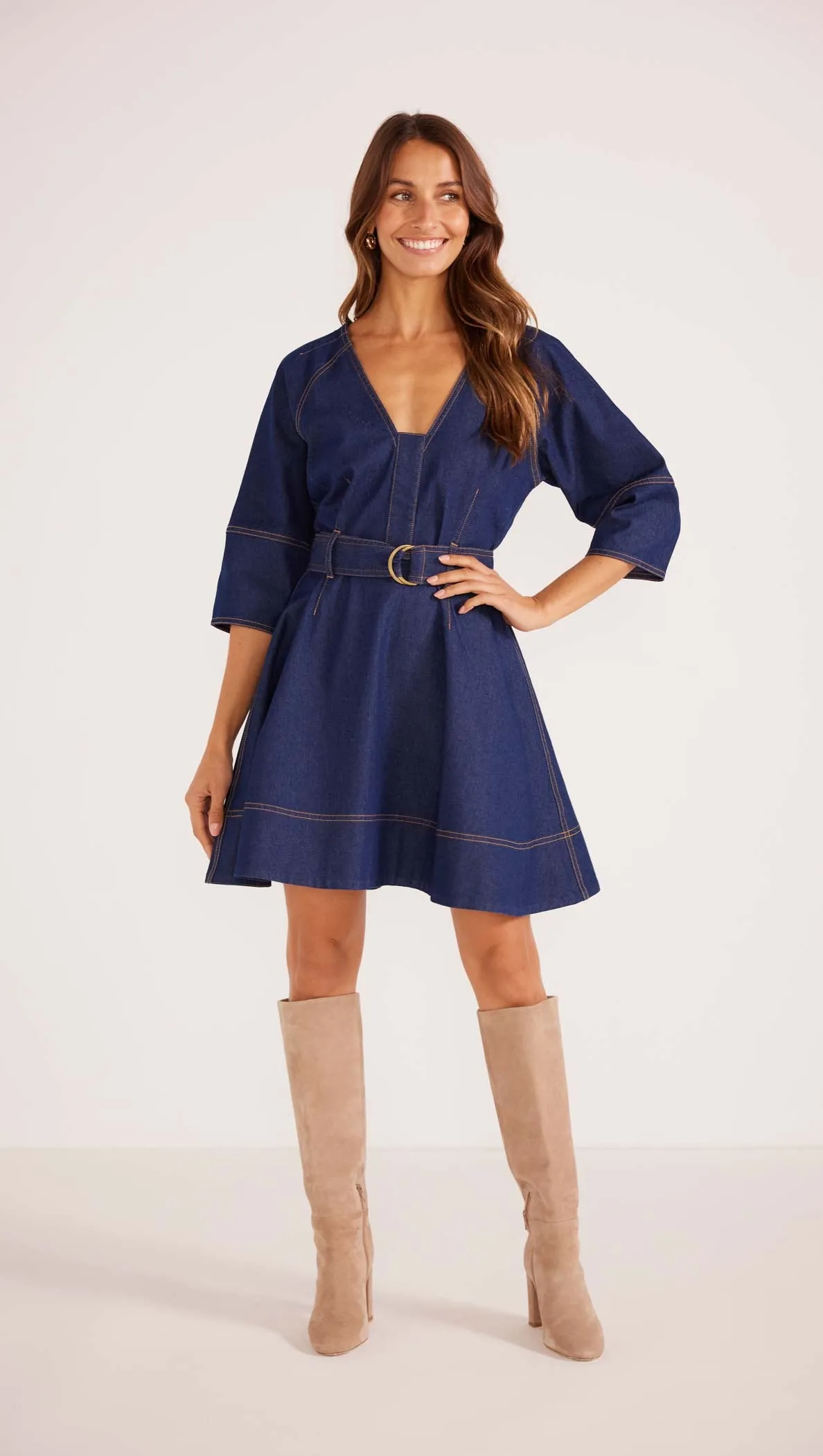 Kenzie Denim Mini Dress sold by MINKPINK product image thumbnail 3