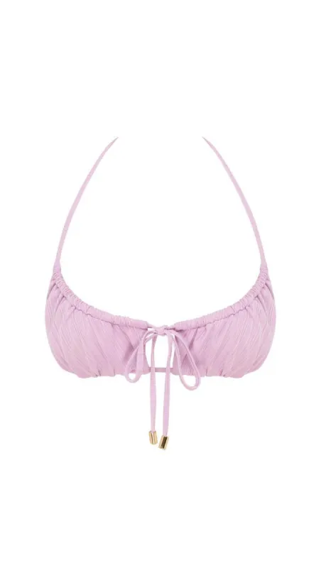 Lilac Ruched Bralette sold by MINKPINK
