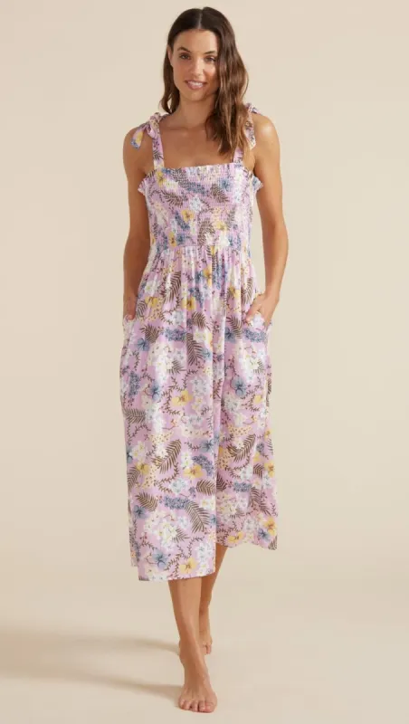 Ezri Shirred Midi Dress sold by MINKPINK