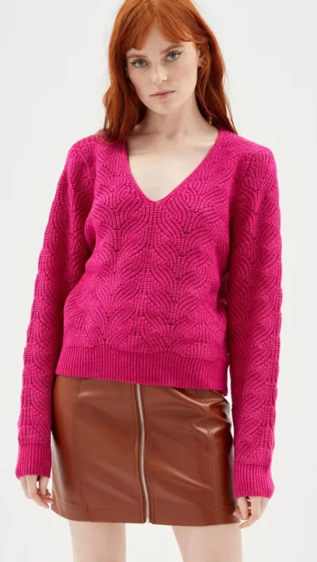 Cedric V Neck Sweater Jumper made by MINKPINK