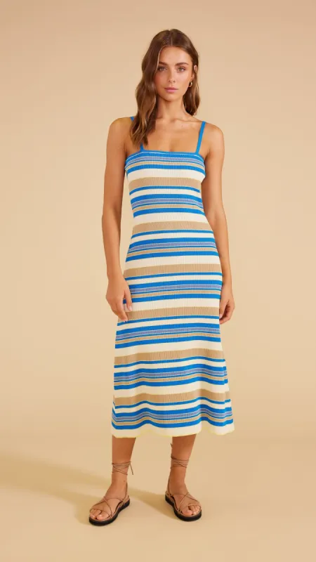 CASSIA STRIPE KNIT MIDI DRESS sold by MINKPINK