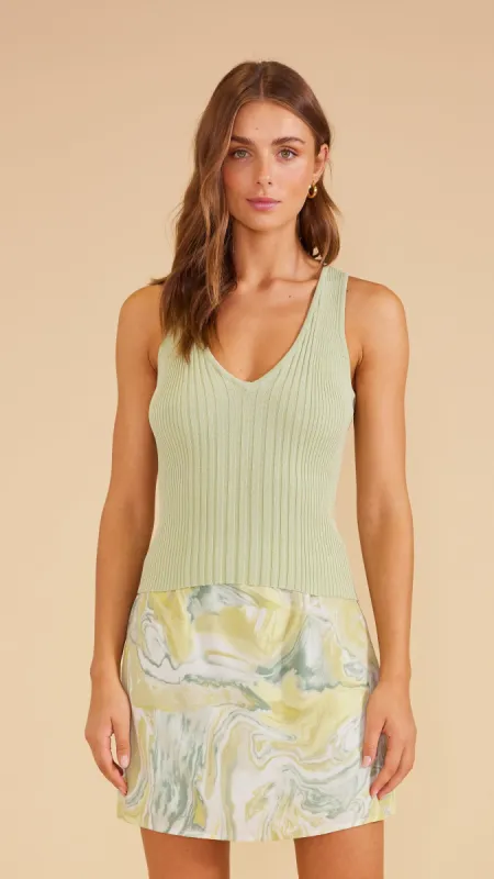 Gaia Knit Tank Sage sold by MINKPINK