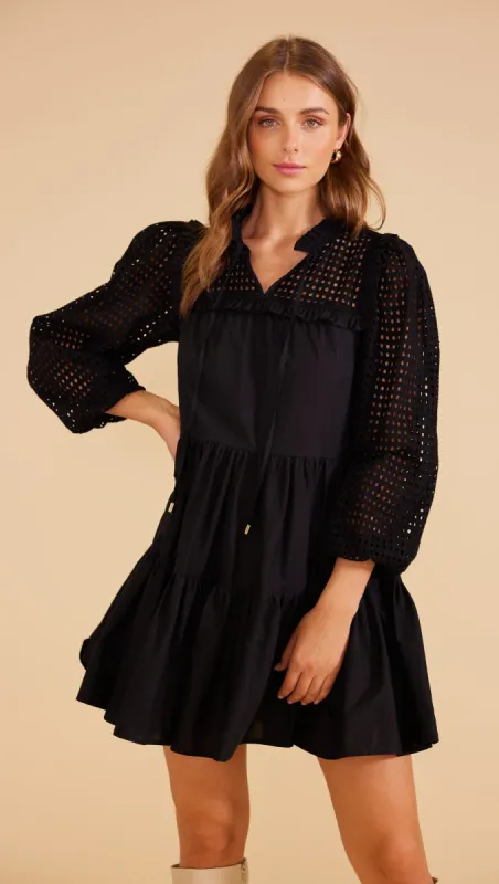 Lucia Broderie Mini Dress sold by MINKPINK
