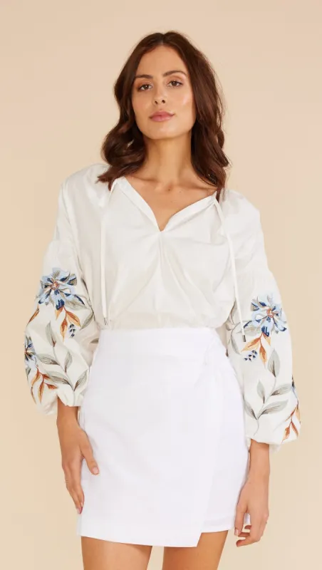 EDEN EMBROIDERED BLOUSE sold by MINKPINK