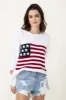 Miracle Knit American Flag Sweater for Women in White | M8167-IVORY sold by Miracle