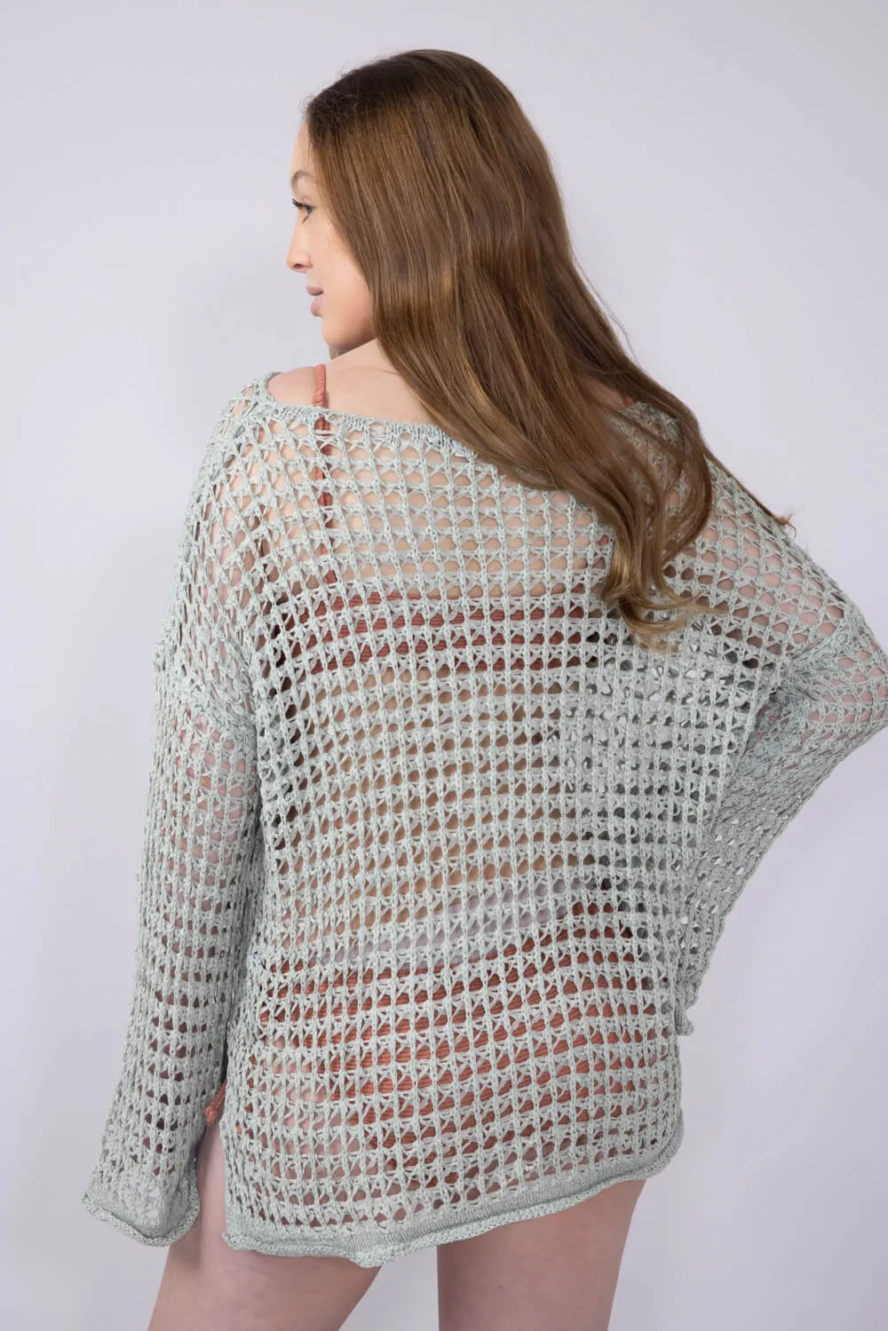 Miracle Crochet Sweater for Women in Sage | F118-SAGE sold by Miracle product image thumbnail 2