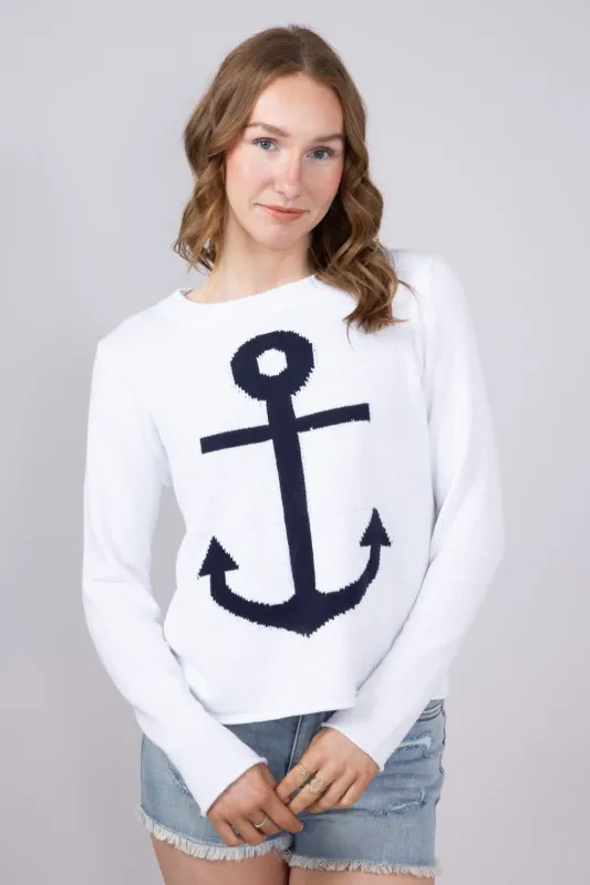 Miracle Anchor Lightweight Sweater for Women in Ivory | F2112-IVORY sold by Miracle