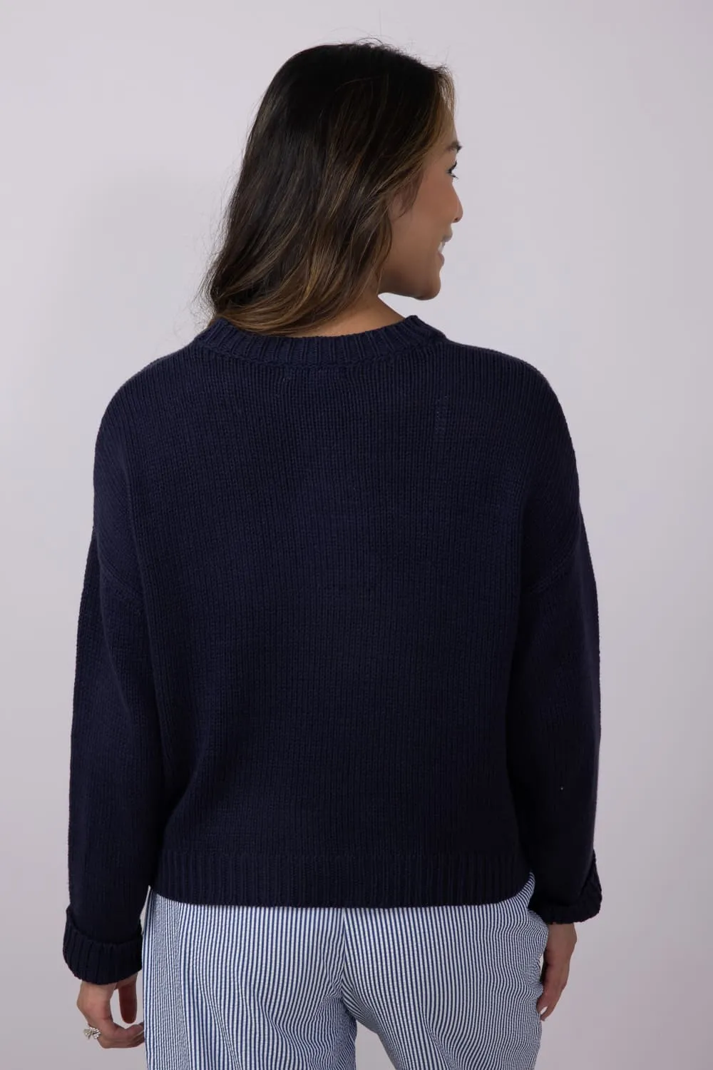 Miracle Lobster Sweater for Women in Navy | W8403-NAVYRED sold by Miracle product image thumbnail 4