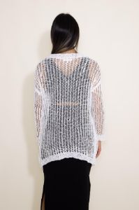 Miracle Crochet Cardigan for Women in White | W2323-WHITE sold by Miracle
