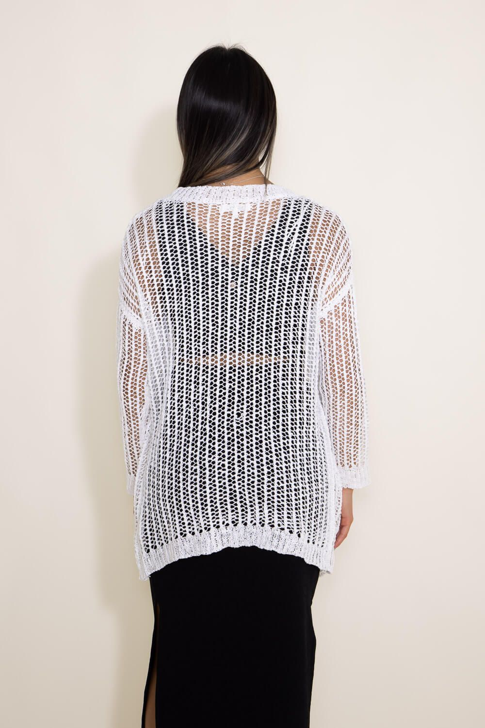 Miracle Crochet Cardigan for Women in White | W2323-WHITE sold by Miracle product image thumbnail 2