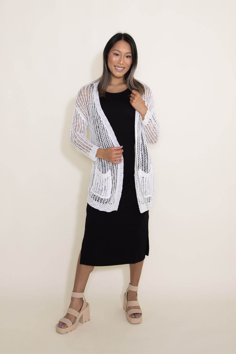 Miracle Crochet Cardigan for Women in White | W2323-WHITE sold by Miracle product image thumbnail 4