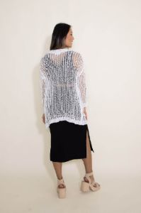Miracle Crochet Cardigan for Women in White | W2323-WHITE sold by Miracle
