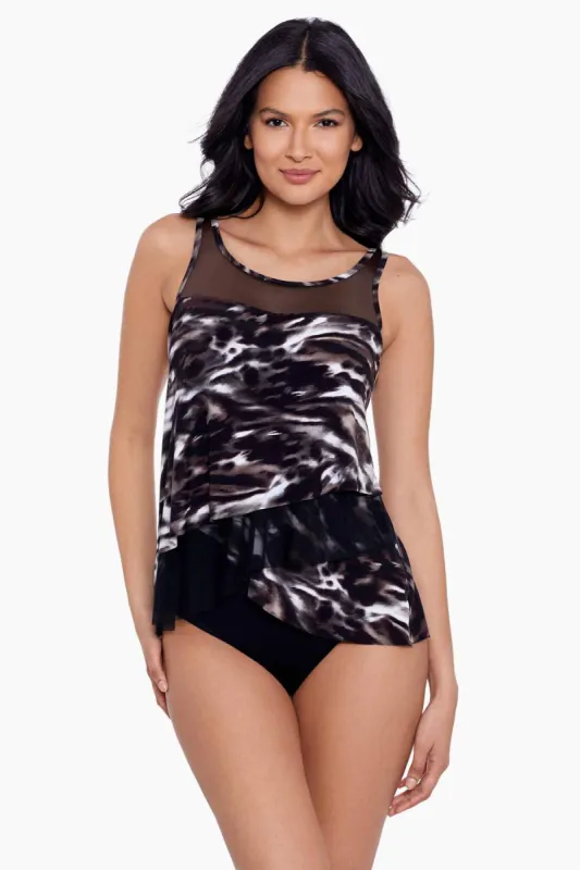 DD-Cup Mirage Tankini Top in Tempest sold by Miraclesuit