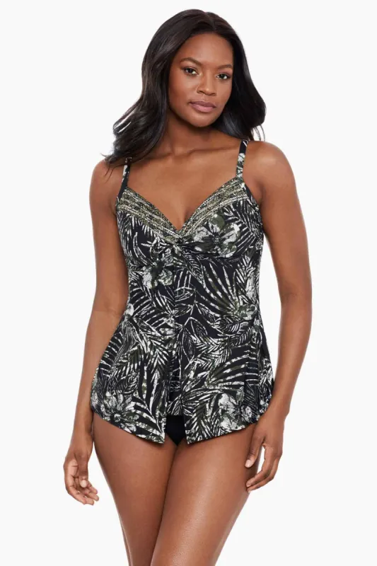 DD-Cup Love Knot Tankini Top in Zahara sold by Miraclesuit