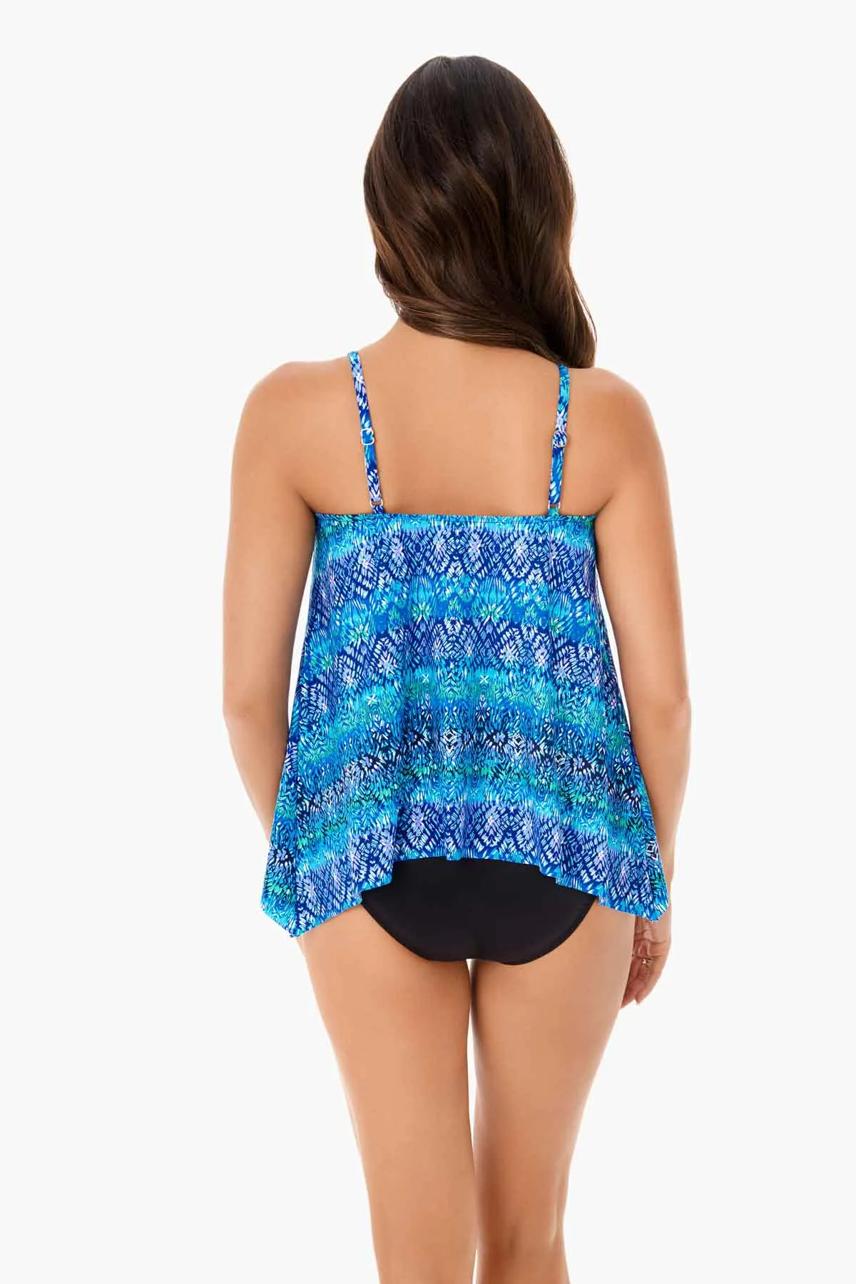 Peephole Tankini Top in Blue Curacao sold by Miraclesuit product image thumbnail 4