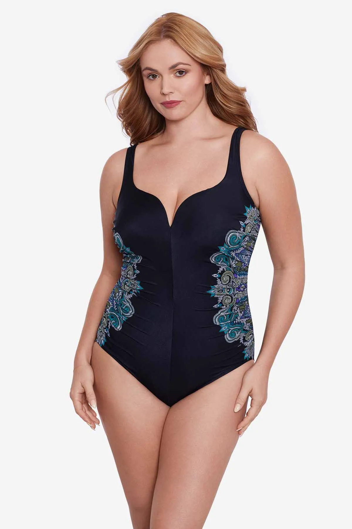 Plus Size Temptress One Piece in Precioso sold by Miraclesuit