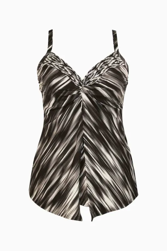 Plus Size Warp Speed Love Knot Tankini Top sold by Miraclesuit