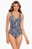 Python Eclat One Piece in Chevron sold by Miraclesuit