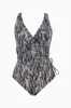 Python Eclat One Piece in Chevron sold by Miraclesuit