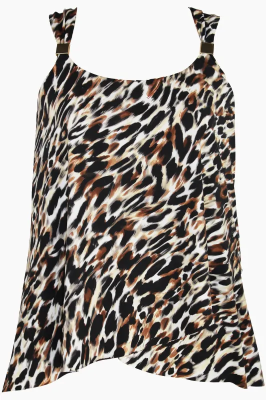 Plus Size Dazzle Tankini Top in Fur Realz sold by Miraclesuit