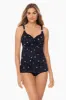 Spotted Surplice Tankini Top D-DDD Cups sold by Miraclesuit
