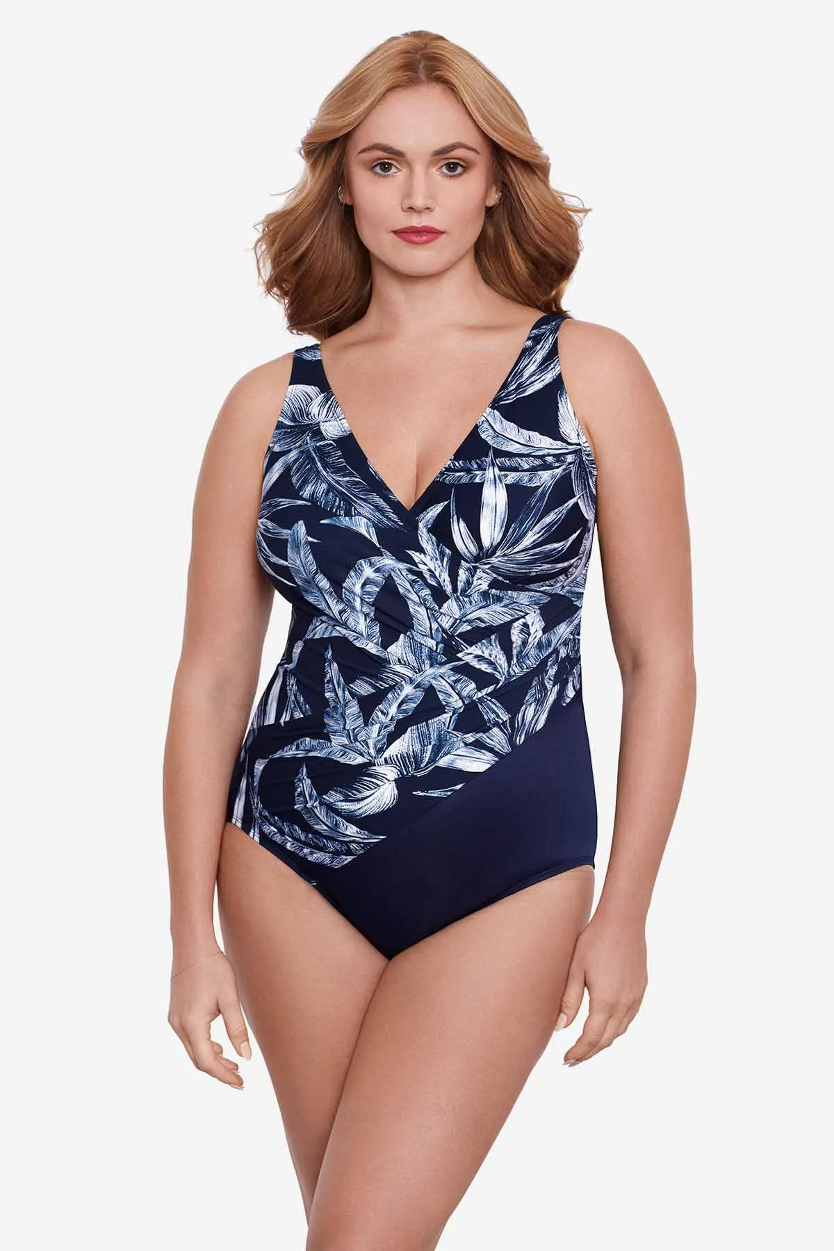 Plus Size Oceanus One Piece in Tropica Toile sold by Miraclesuit