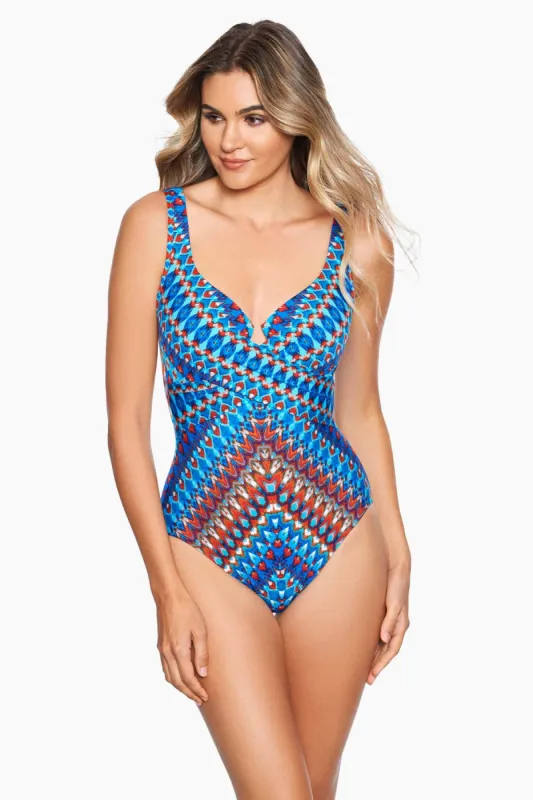Criss Cross Escape One Piece in Nepali sold by Miraclesuit