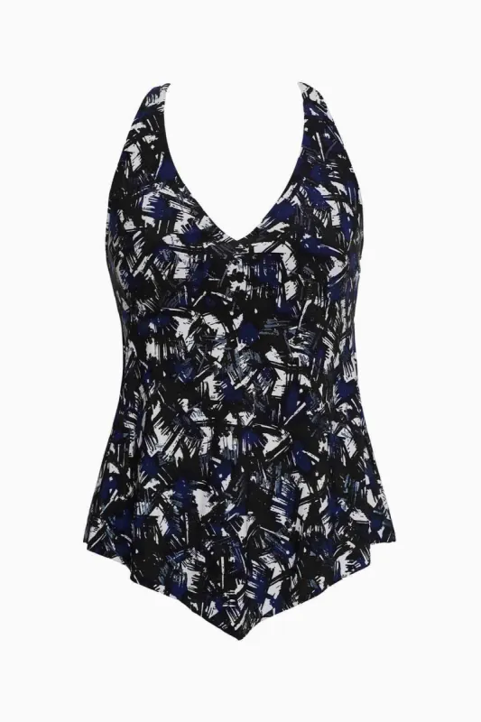 Taylor Tankini Top in Blueprint sold by Miraclesuit