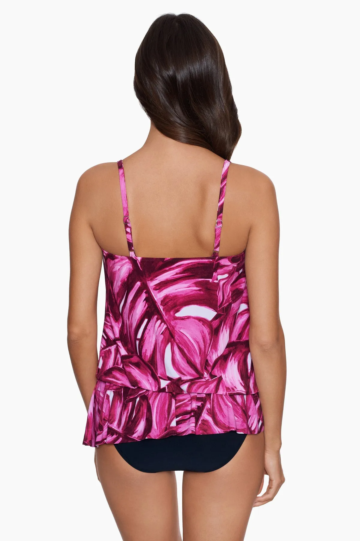 Camille Tankini Top in Pink Palmas sold by Miraclesuit product image thumbnail 5