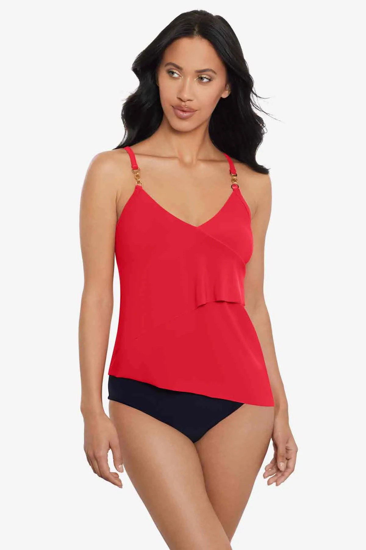 Eliza Tankini Top in Chain Link sold by Miraclesuit