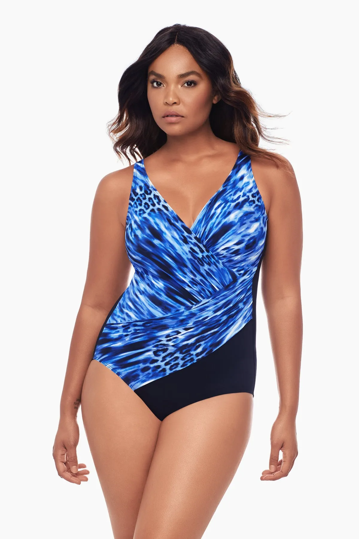 Lynx Lazuli Oceanus One Piece Swimsuit sold by Miraclesuit