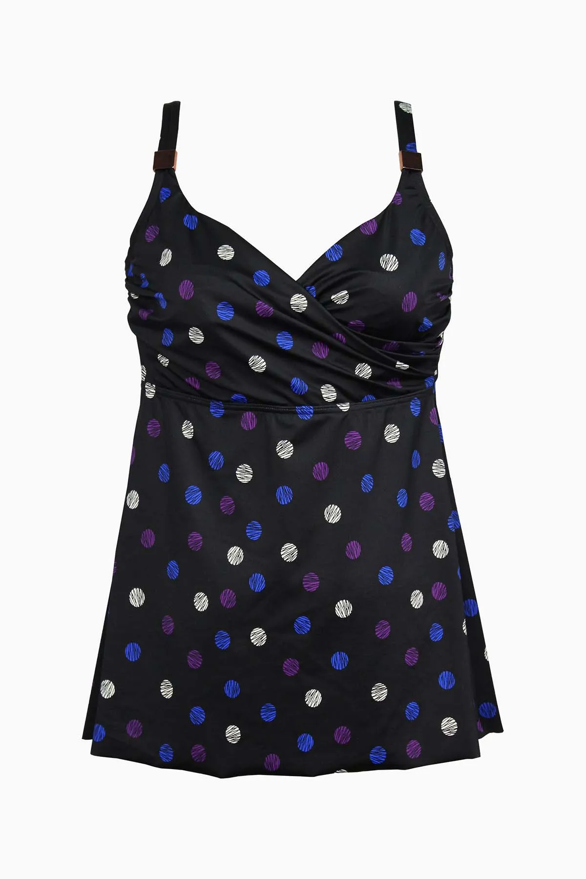 D-DDD Cups Spotted Surplice Tankini Set sold by Miraclesuit