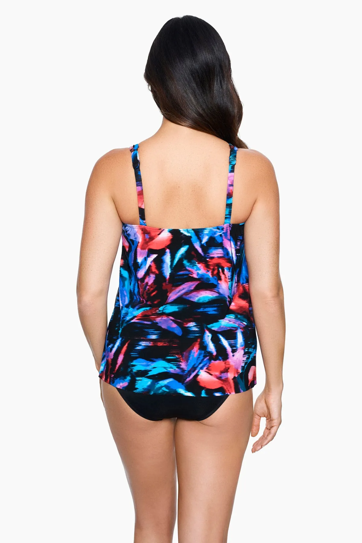 Mirage Tankini Top in Fuego Flora sold by Miraclesuit product image thumbnail 5