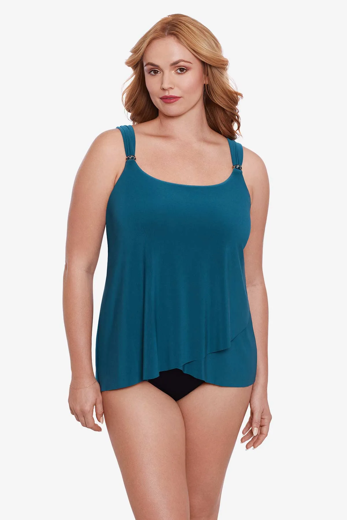 Plus Size Dazzle Tankini Top sold by Miraclesuit