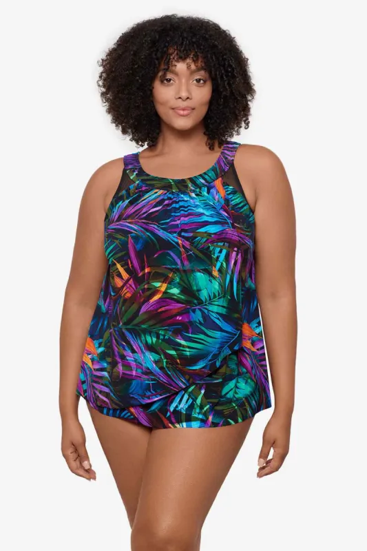 Plus Size Ursula Tankini Top in Palma Paradiso sold by Miraclesuit